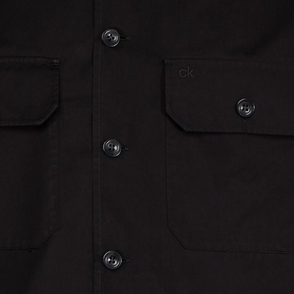 Mens Black Twill Overshirt