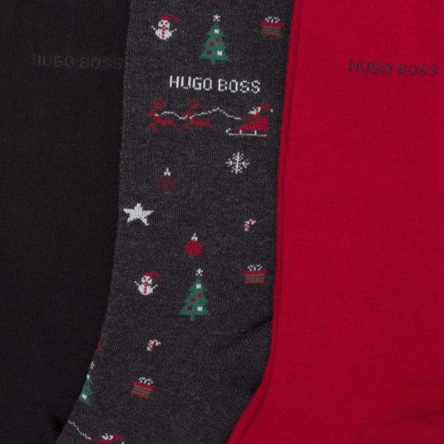 Mens Assorted 3 Pack Festive Socks Gift Set