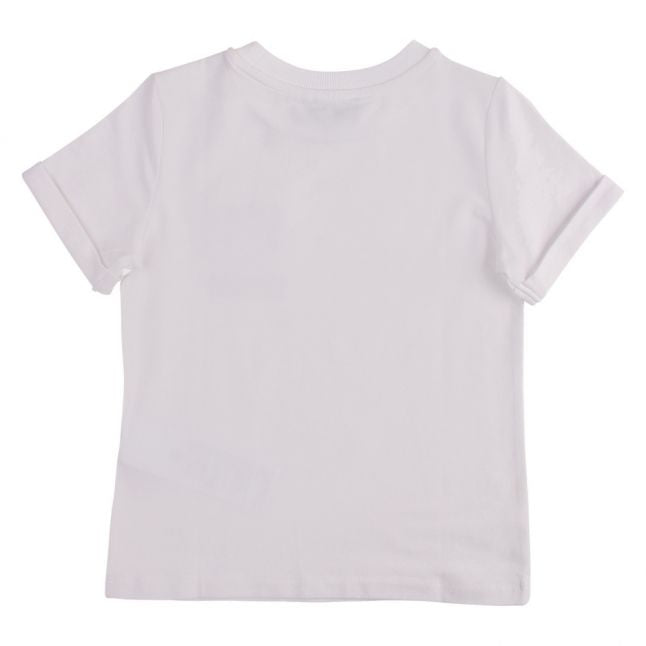 Boys White Soft Toy Logo S/s T Shirt