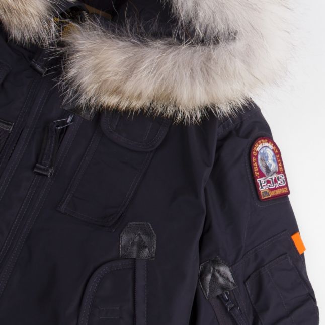 Boys Navy Gobi Down Fur Hooded Jacket