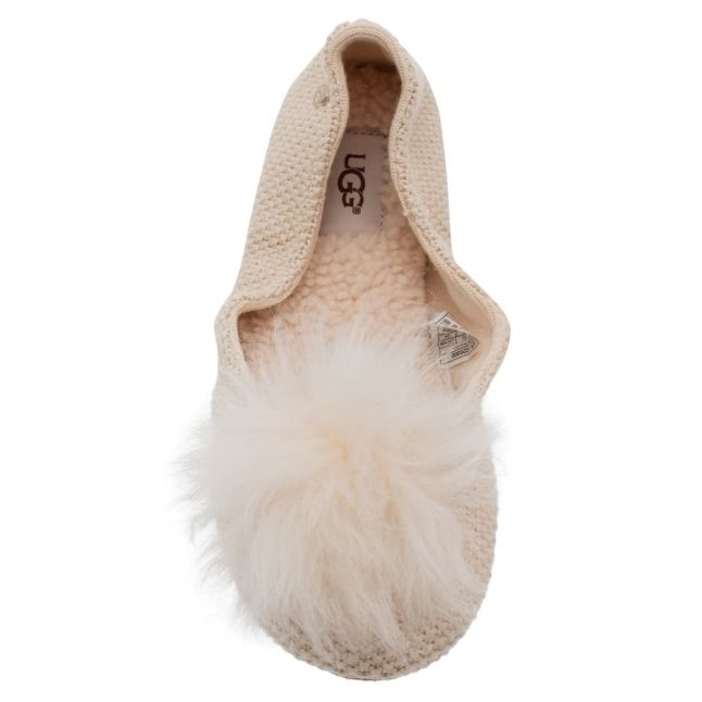 Womens Cream Andi Fluff Slippers