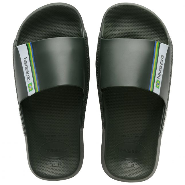 Mens Olive Green Slide Brasil