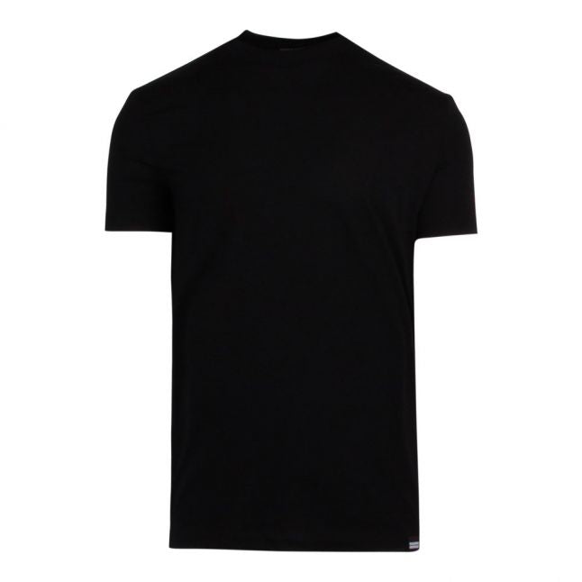 Mens Black/Yellow Patch Logo S/s T Shirt