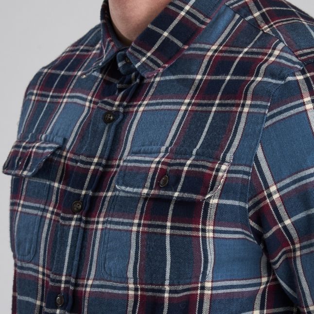 Steve McQueen™ Collection Mens Blue Bill Check L/s Shirt