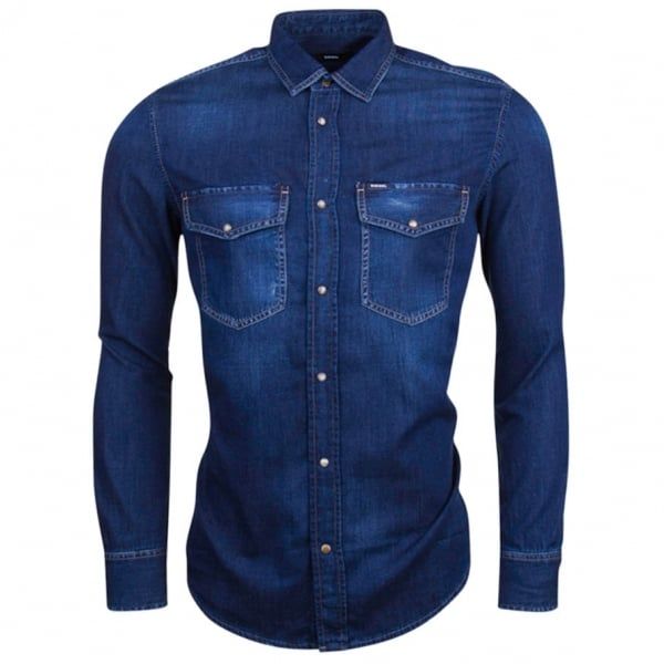 Mens Denim D-Rooke L/s Shirt