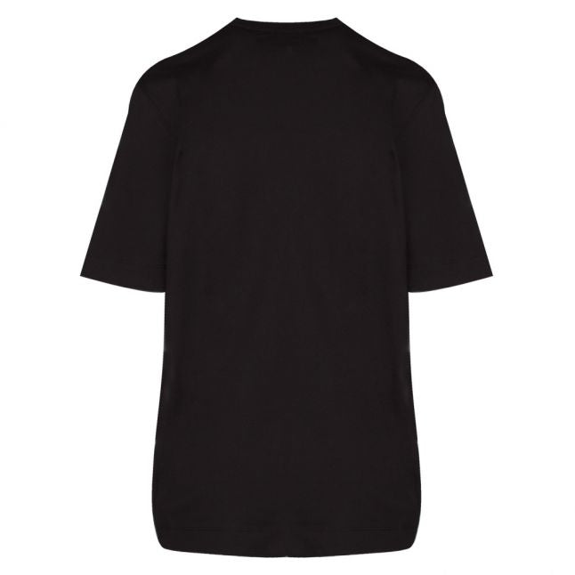 Womens Black Reflective Logo S/s T Shirt