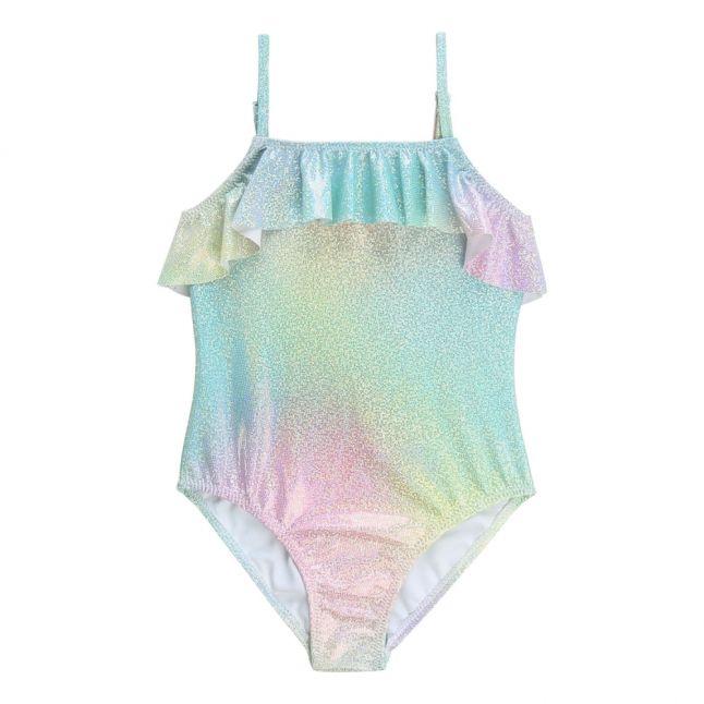 Girls Mermaid Glitter Ruffle Swimsuit