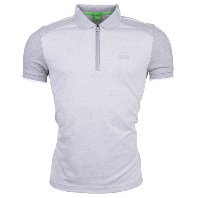 Boss Green Mens Light Grey Philix S/s Polo Shirt