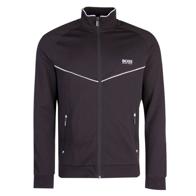 Mens Black Tracksuit Zip-Through Jacket