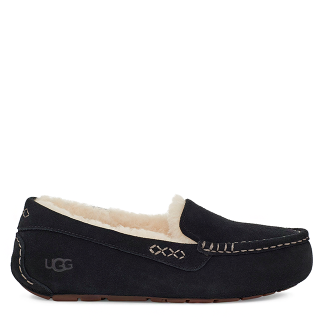 Womens Black UGG® Slippers Ansley