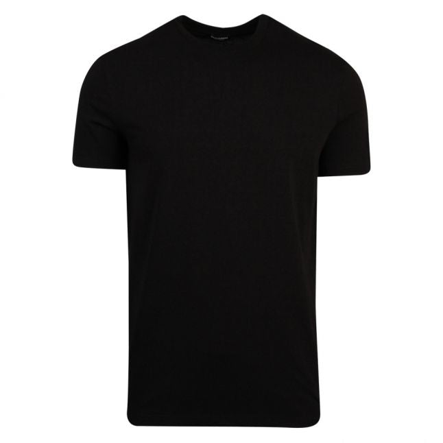 Mens Black Square Arm Logo S/s T Shirt