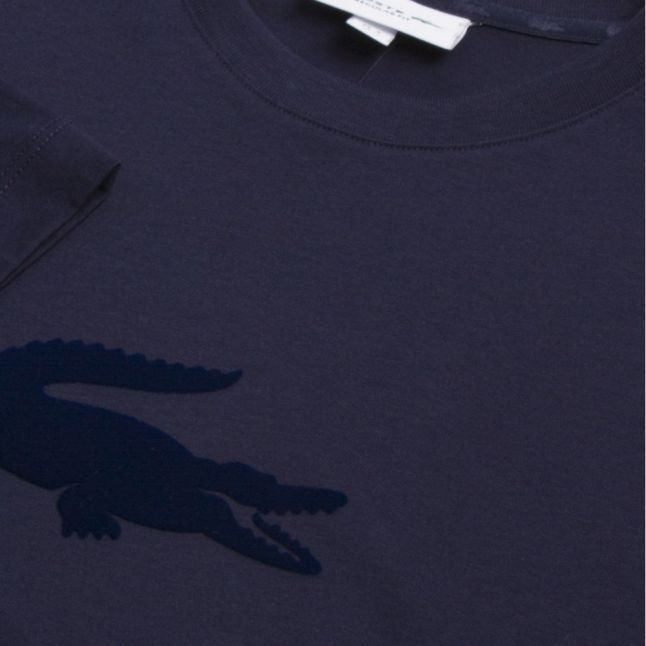 Mens Navy Embossed Logo S/s T Shirt