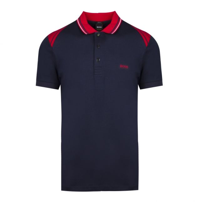 Athleisure Mens Navy Paule 1 Slim Fit S/s Polo Shirt