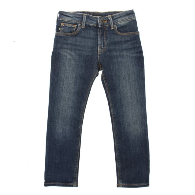 Boys Mid Blue Wash Slim Fit Jeans