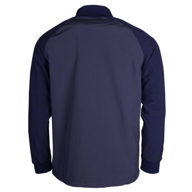 Mens Navy Funnel Soft Shell Jacket