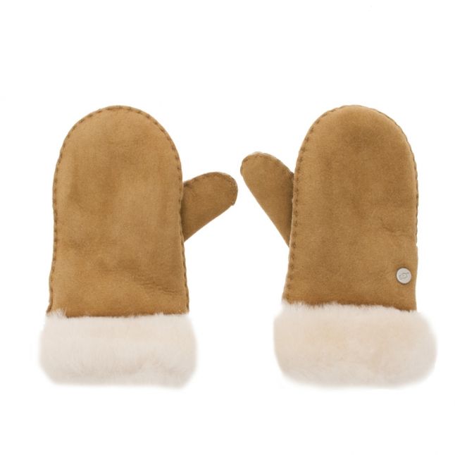 Boys Chestnut Sheepskin Mittens