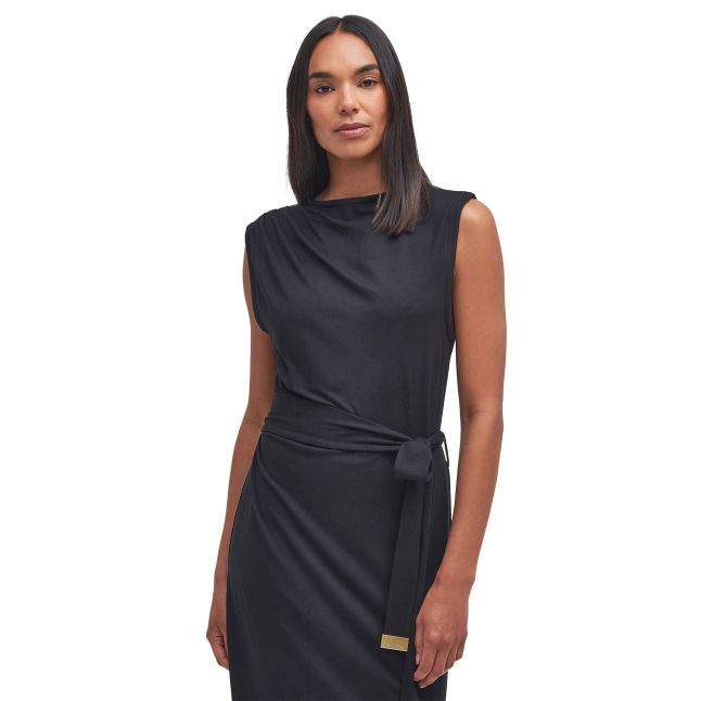 Womens	Black Courtney Midi Dress