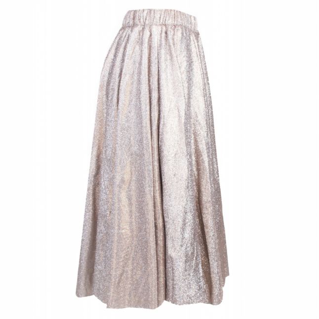 Womens Camel Gold Vilena Sparkle Midi Skirt