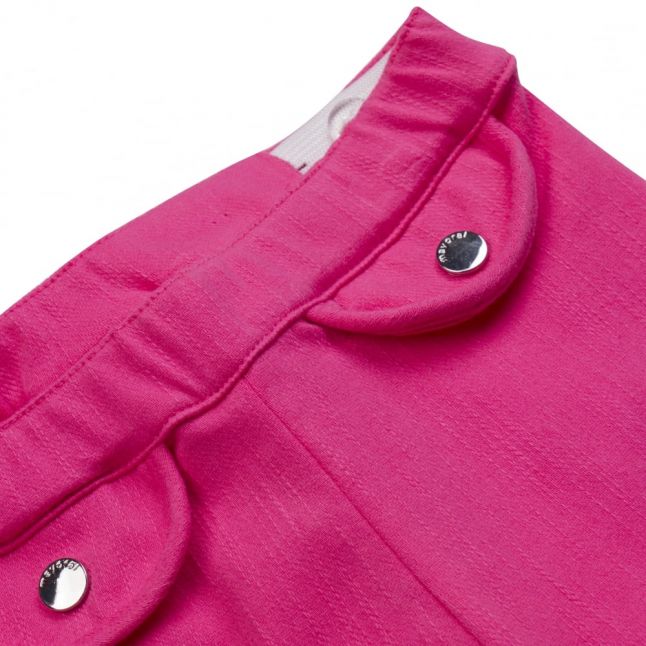 Girls Fuchsia Twill Pants