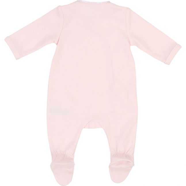 Baby Pale Pink Logo Trim Babygrow