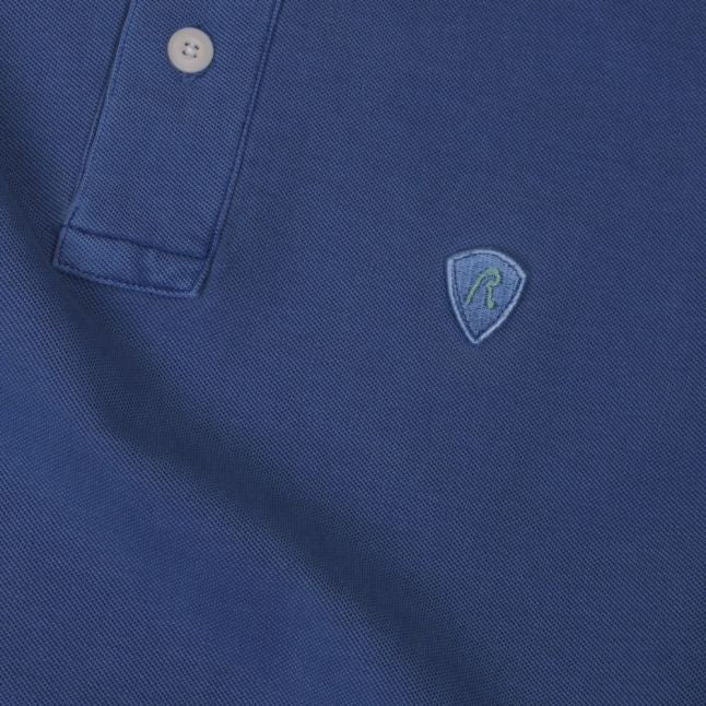 Mens Blue Small Logo S/s Polo Shirt