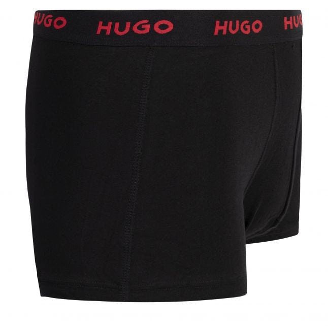 Mens Black/Red 3PK Trunks