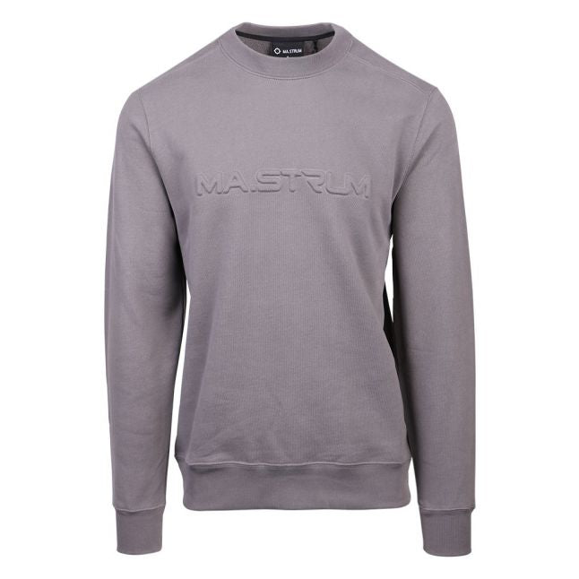 Mens Dark Slate Embossed Logo Sweat Top