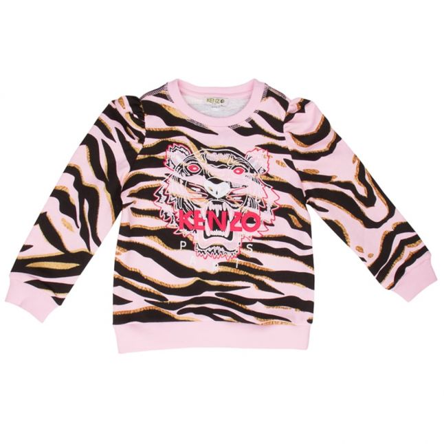 Girls Light Pink Tiger 10 Sweat Top