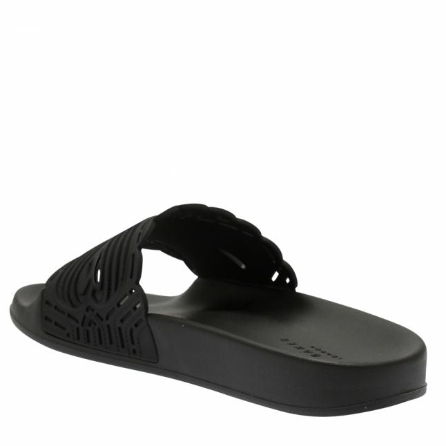 Womens Black Issley Bow Slides