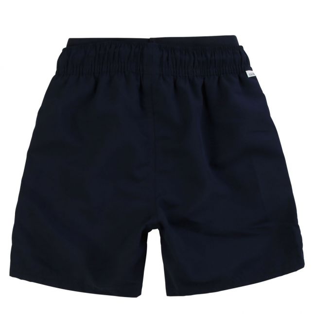 Boys Navy Branded Leg Swim Shorts