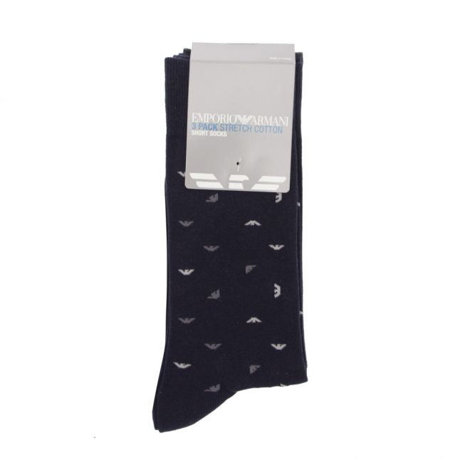 Mens Multi Eagle 3 Pk Socks