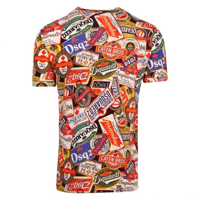 Mens Assorted Multi Sign Print S/s T Shirt