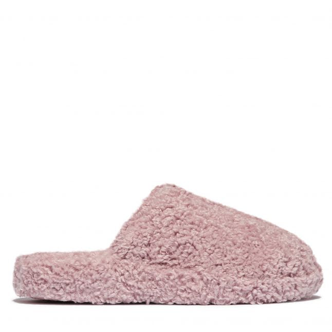 Womens Dusky Pink iQushion Teddy Mules