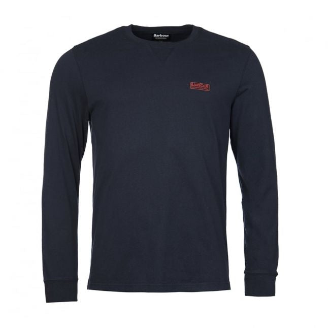 Mens Navy Logo L/s T Shirt