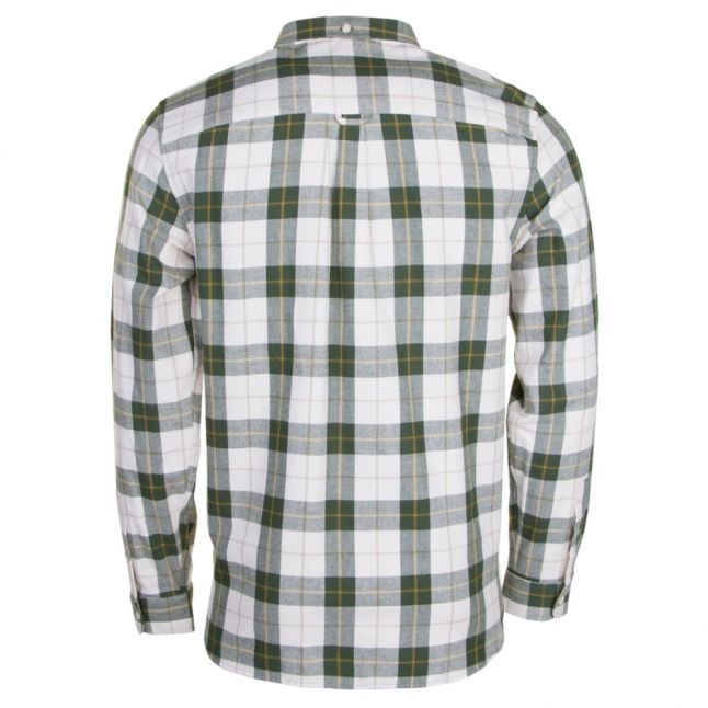 Mens Leaf Green Check Flannel L/s Shirt