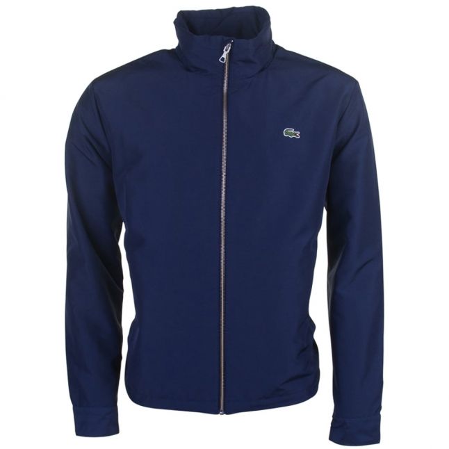 Mens Navy Branded Zip Through Jacket