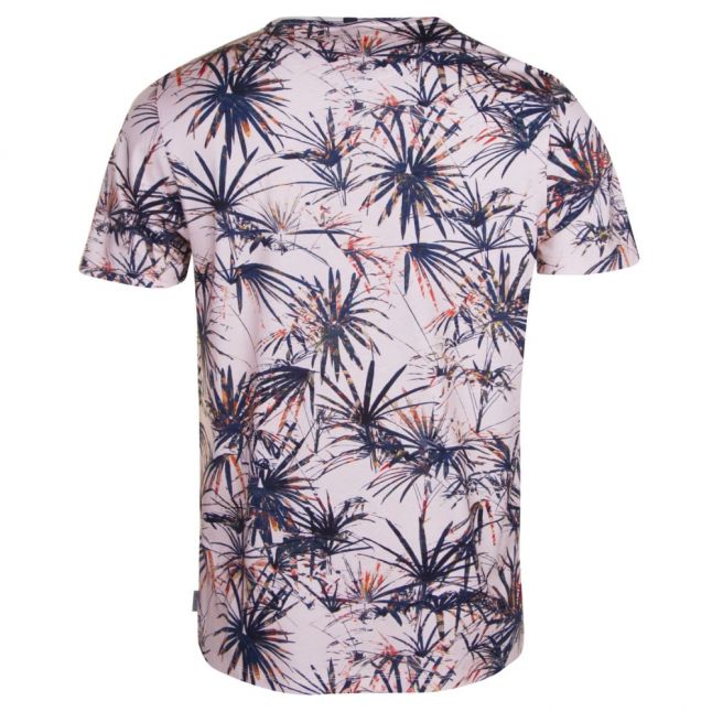 Mens Mid Orange Yorkii Tropical Print S/s T Shirt