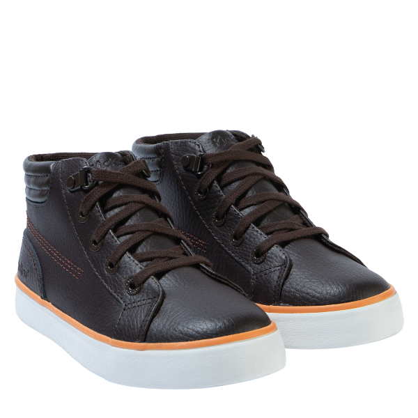 Junior Brown Tovni Hi Padded Trainers