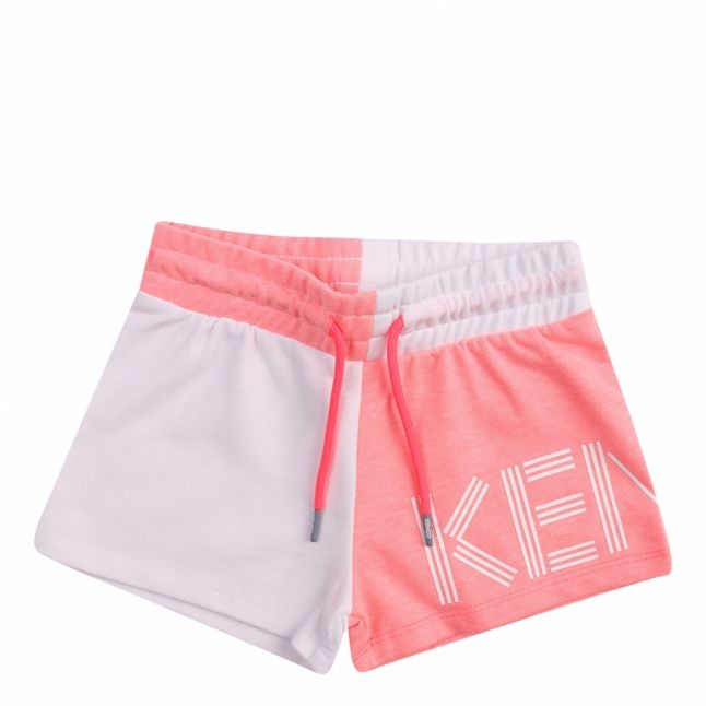 Girls Optic White Logo Mix Sweat Shorts