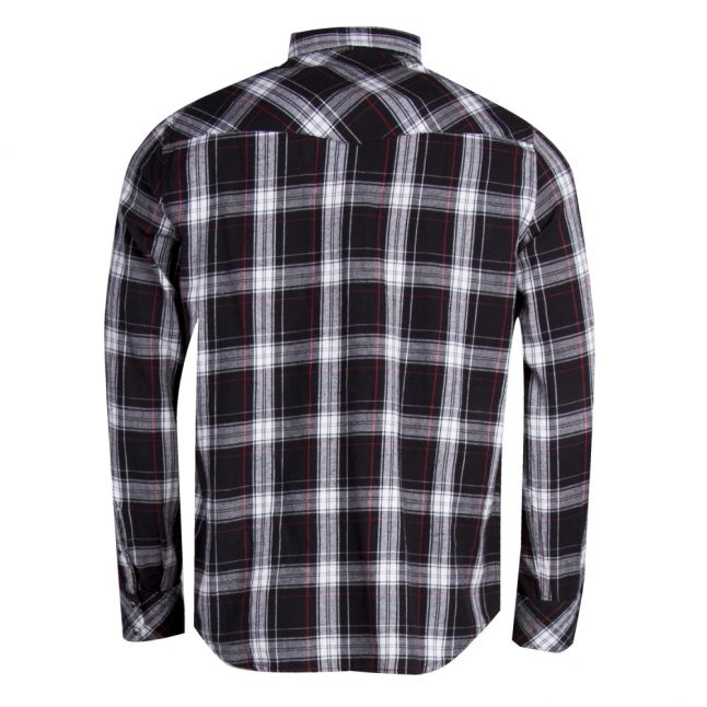 Mens Black S-East-Long-C Check L/s Shirt