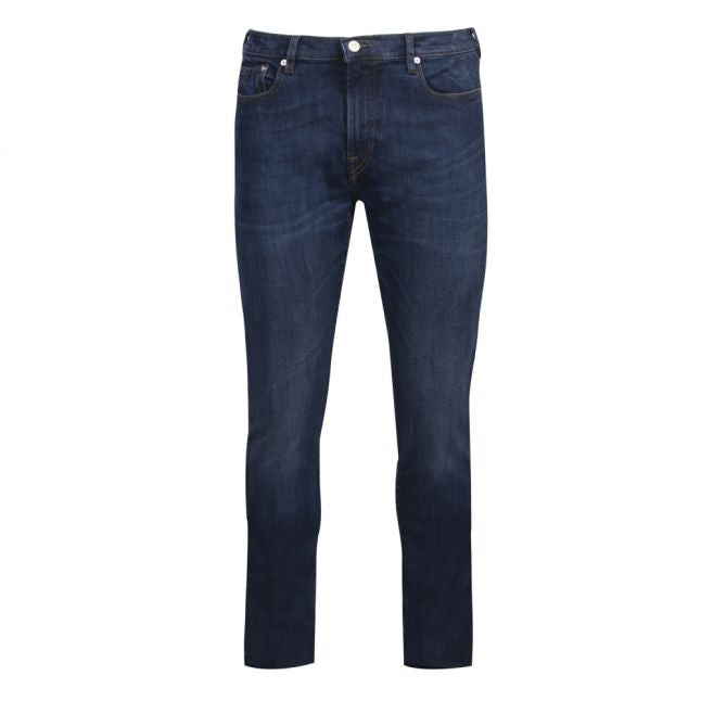 Mens Mid Blue Rinse Reflex Slim Fit Jeans