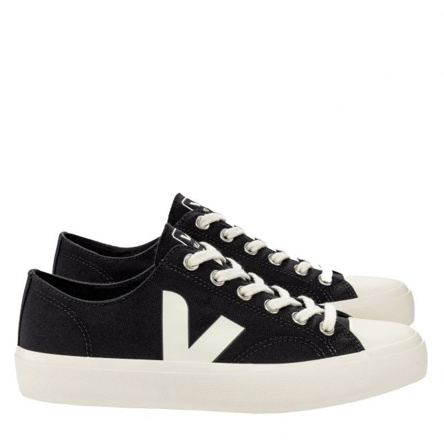 Mens VEJA Black/Pierre Wata II Low Canvas Trainers