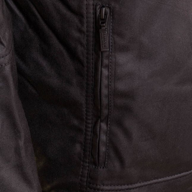 Mens Black Winter Track Waxed Jacket