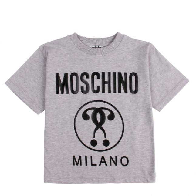 Boys Grey Melange Milano Logo S/s T Shirt