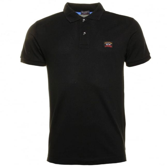 Mens Black Shark Fit S/S Polo Shirt