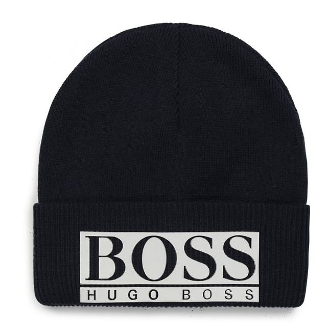 Boys Navy 3D Logo Beanie