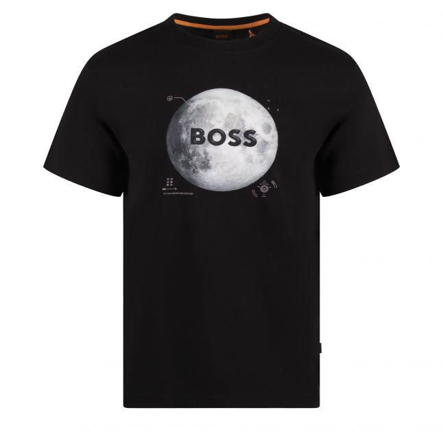 Mens Black Te_Moon S/s T Shirt