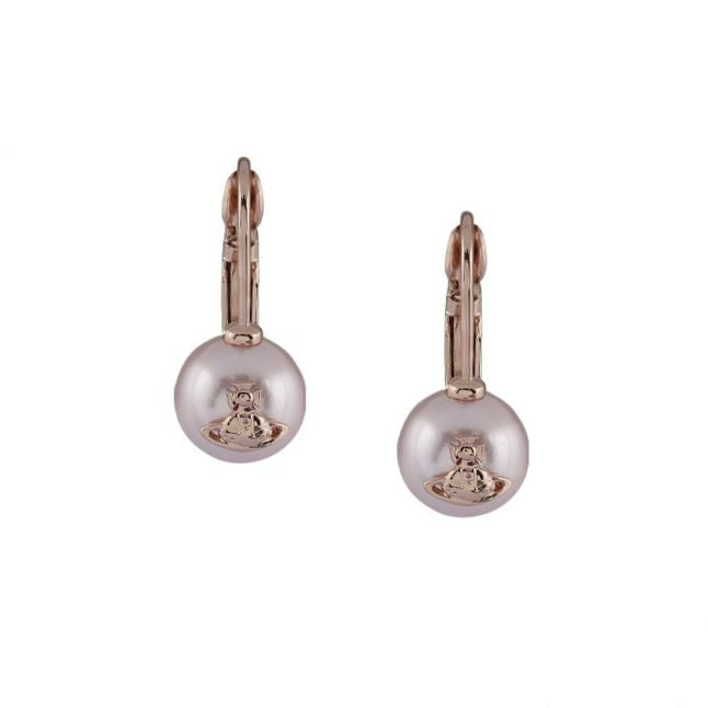 Womens Pink Gold/Rosaline Gia Pearl Drop Earrings