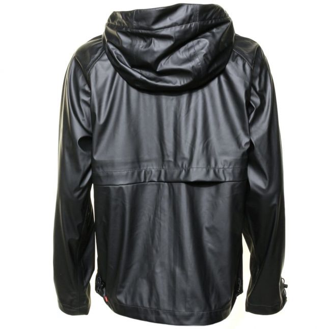 Womens Black Rubberised Windcheater Jacket