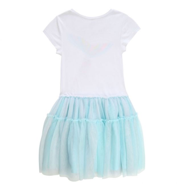 Girls White Lagoon Mermaid Net Skirt Dress